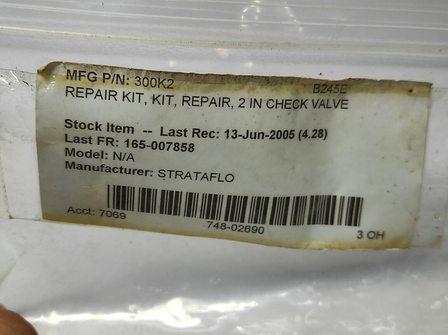Strataflo 300K2 2IN Check Valve Repair Kit