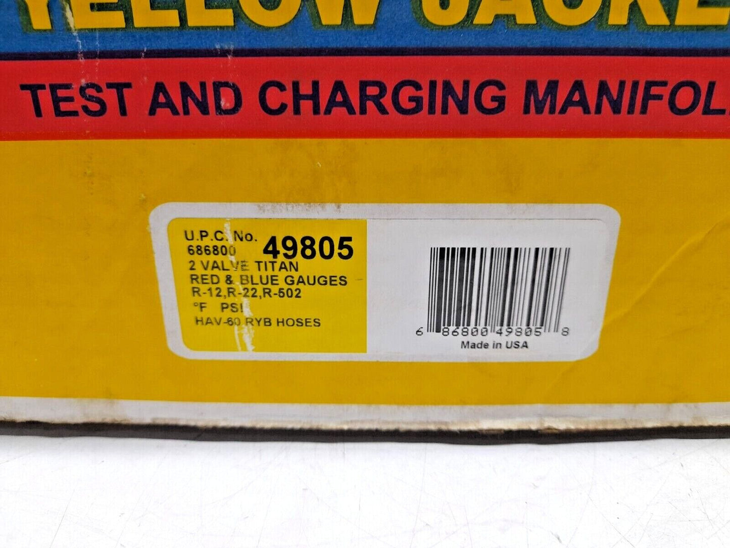 Yellow Jacket 49805 Titan Test And Charging Manifold 686800 2 Valve Titan