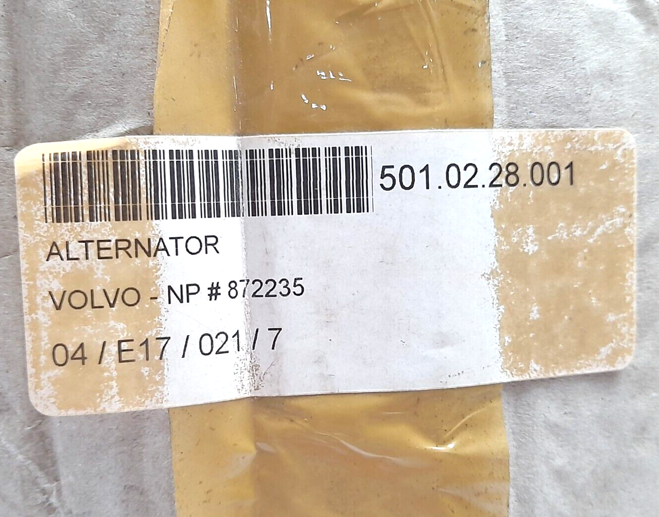 Volvo ALT.A13N285 Alternator 873770 14V 60A C541827A