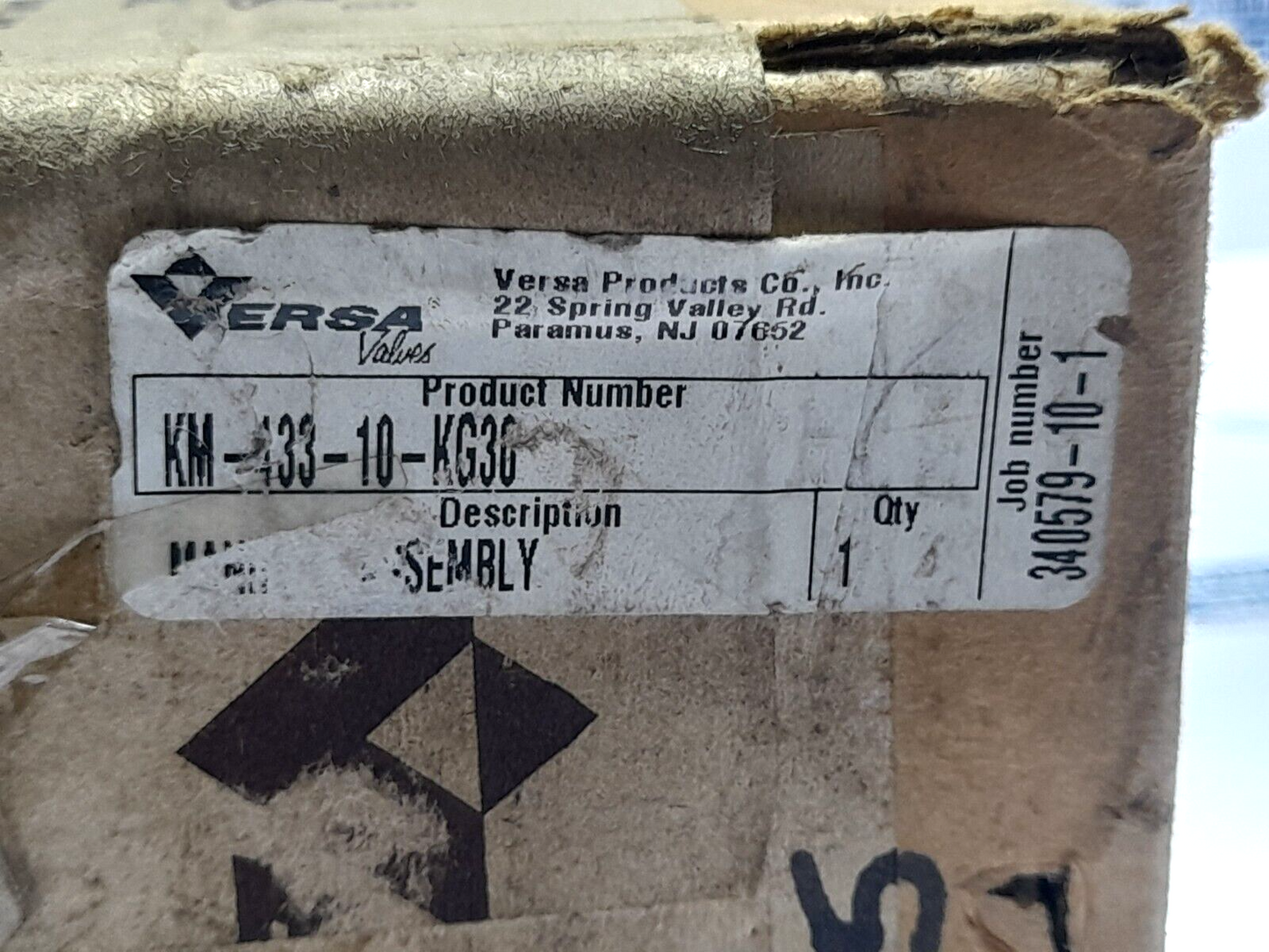 Versa KM-433-10-KG30 Manifold Assembly KM43310KG30 KM-433-1-KG30