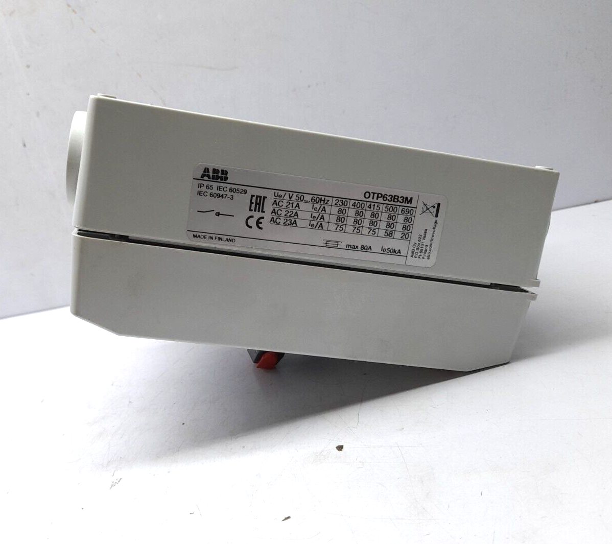 ABB OTP63B3M 1SCA022383R3450 Enclosure Switch Disconnector 3 Pole Ith=80A