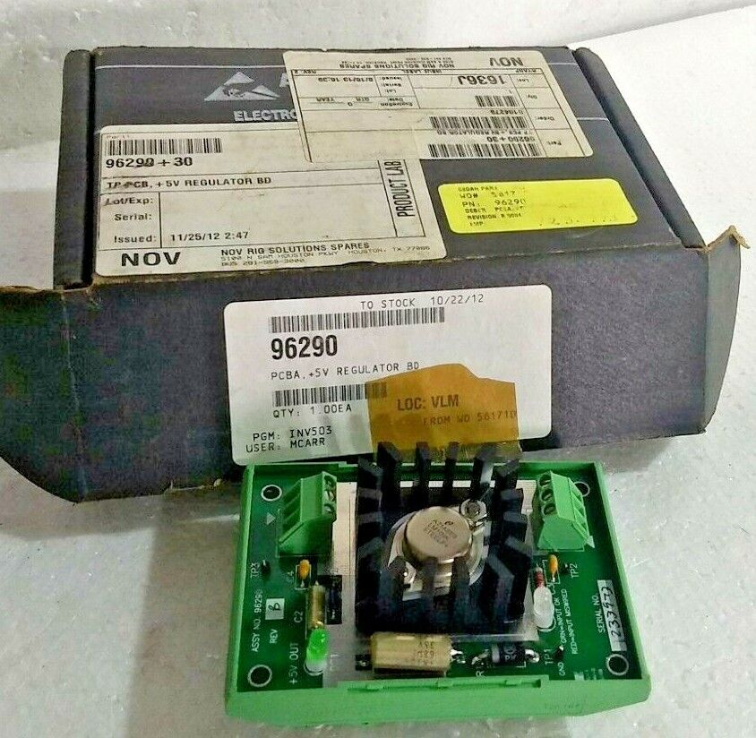 96290 Rev B PCBA +5V Regulator Board for Top Drive - Varco Drilling Systems