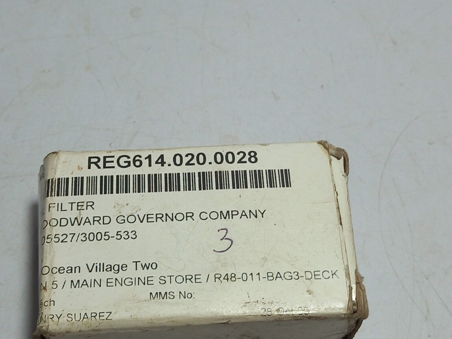 Woodward Governor Company 3005527/ 3005-533 Oil Filter - 3PCs/Lot