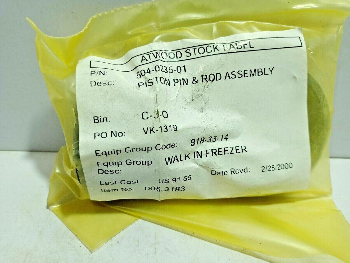 504-0235-01 Piston Pin & Rod Assembly 504023501