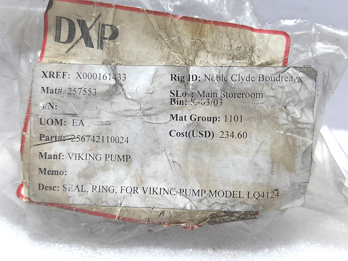 Viking Pump 256742110024 / 257553 Seal Ring