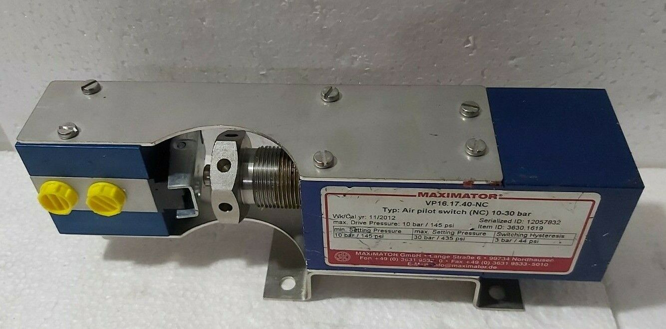 MAXIMATOR VP16.17.40-NC AIR PILOT SWITCH (NC) 10-30 BAR VALVE
