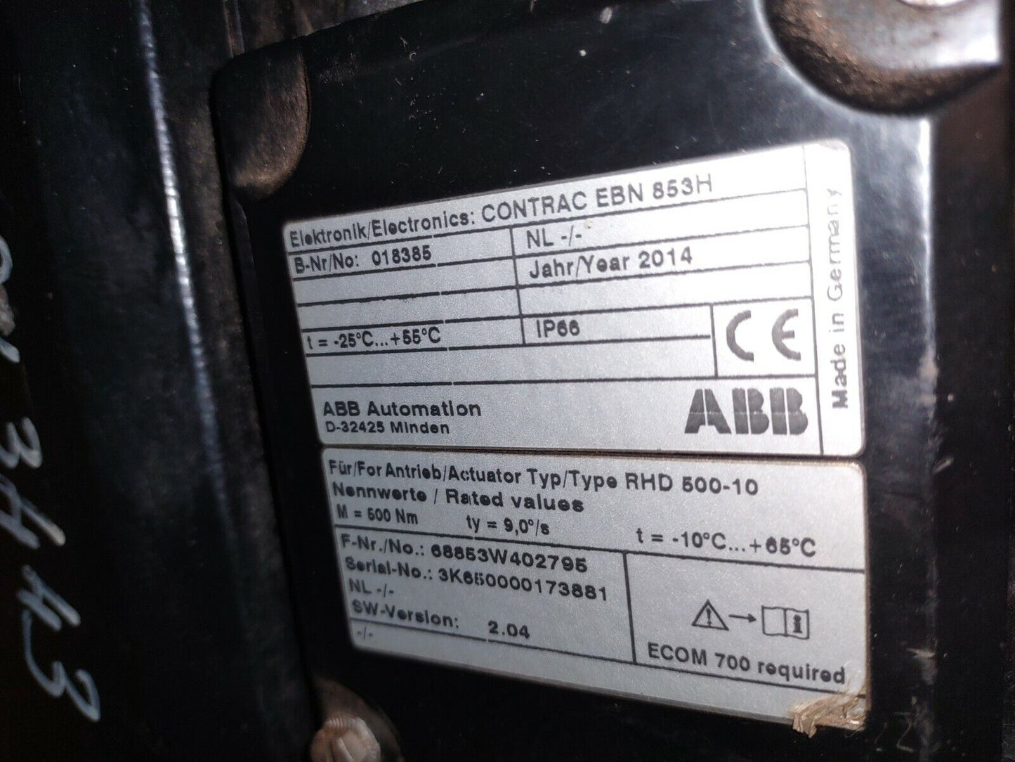 ABB EBN 853H Electronics Contrac