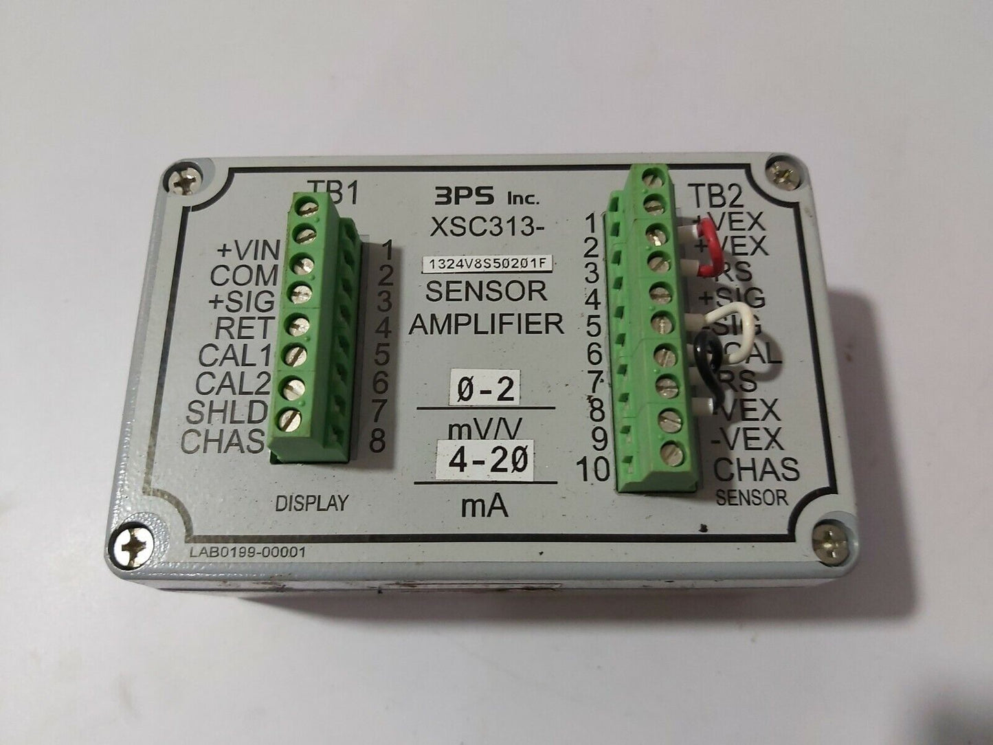 3PS INC XSC313-1324V8S50201F SENSOR AMPLIFIER 2.0 mV/V 4-20 mA