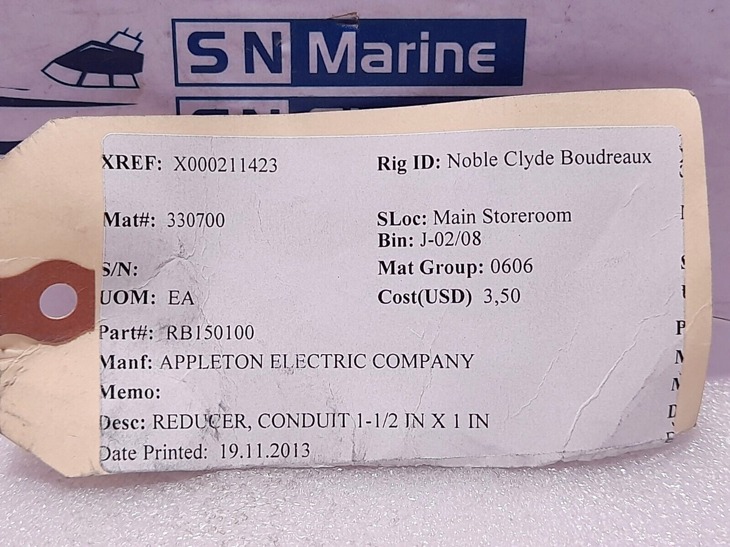 Appleton RB150100 Conduit Reducer 1-1/2 in X 1 IN 2 Pc / lot