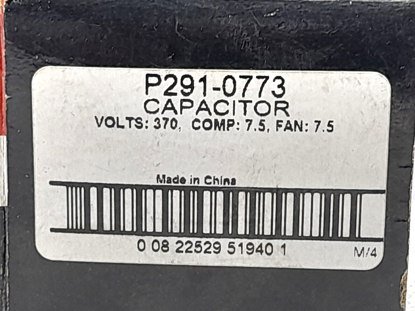 Totaline P291-0773 Capacitor 370VAC Comp 7.5 Fan 7.5 P2910773 7.5_7.5µF ±6% CBB6