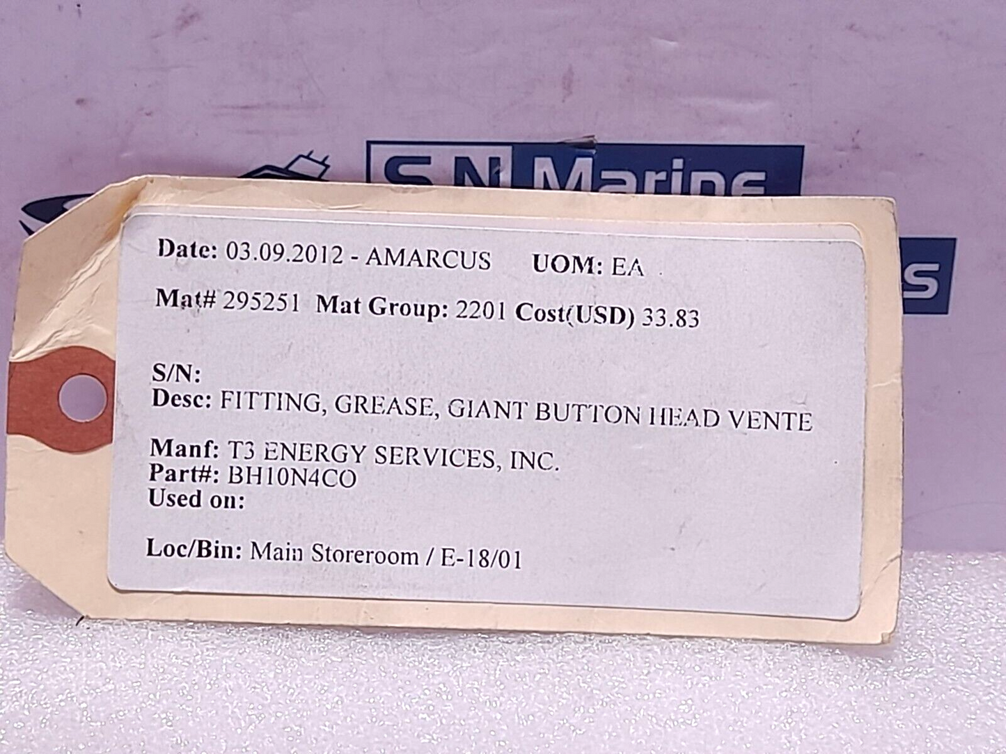 T3 Energy BH10N4CO Grease Fitting Giant Button Head - 5PCs/Lot