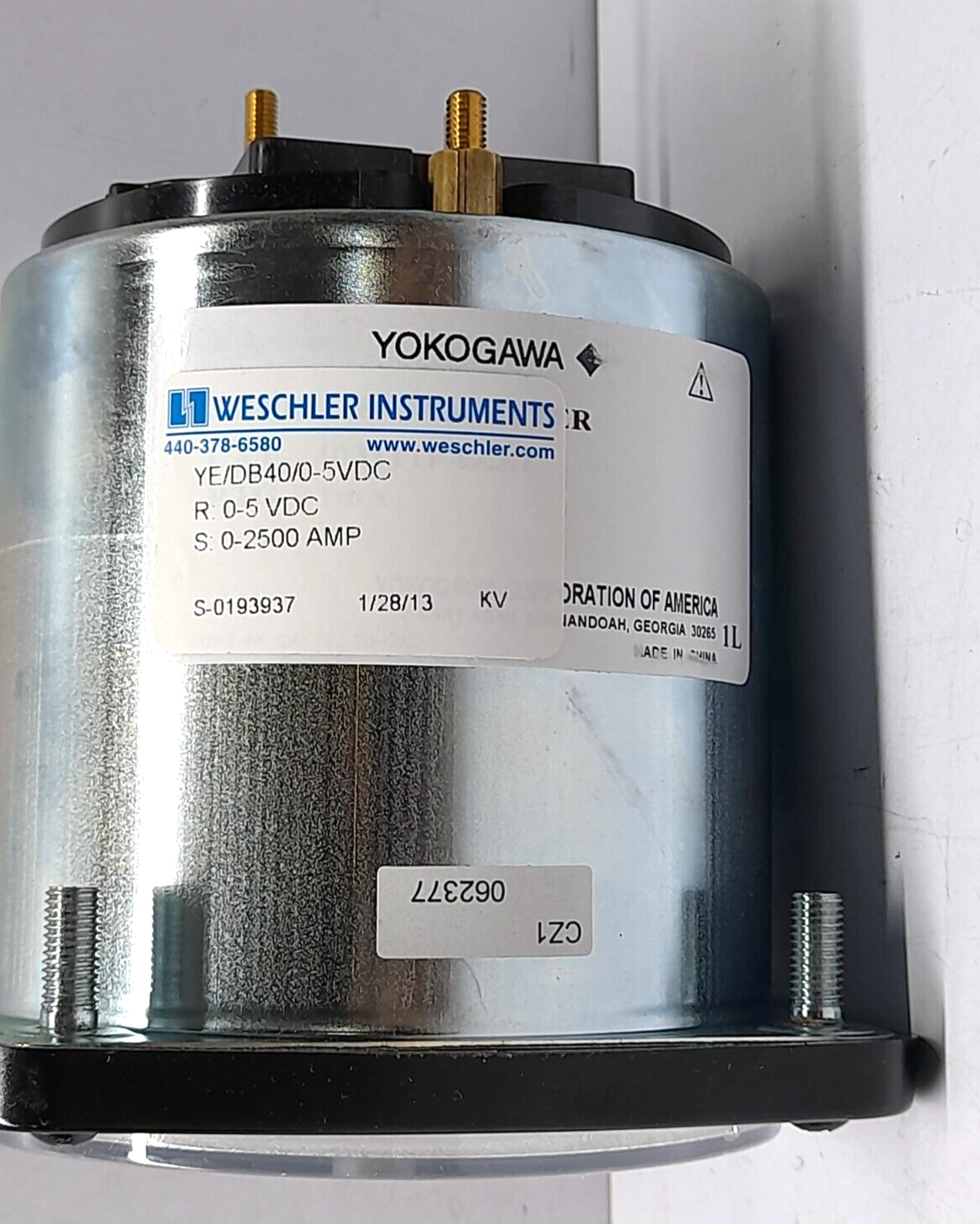 Yokogawa DB40 Ampere Meter 0-2500 Amps 0-5VDC Nov Varco YE/DB-40/0-5VDC