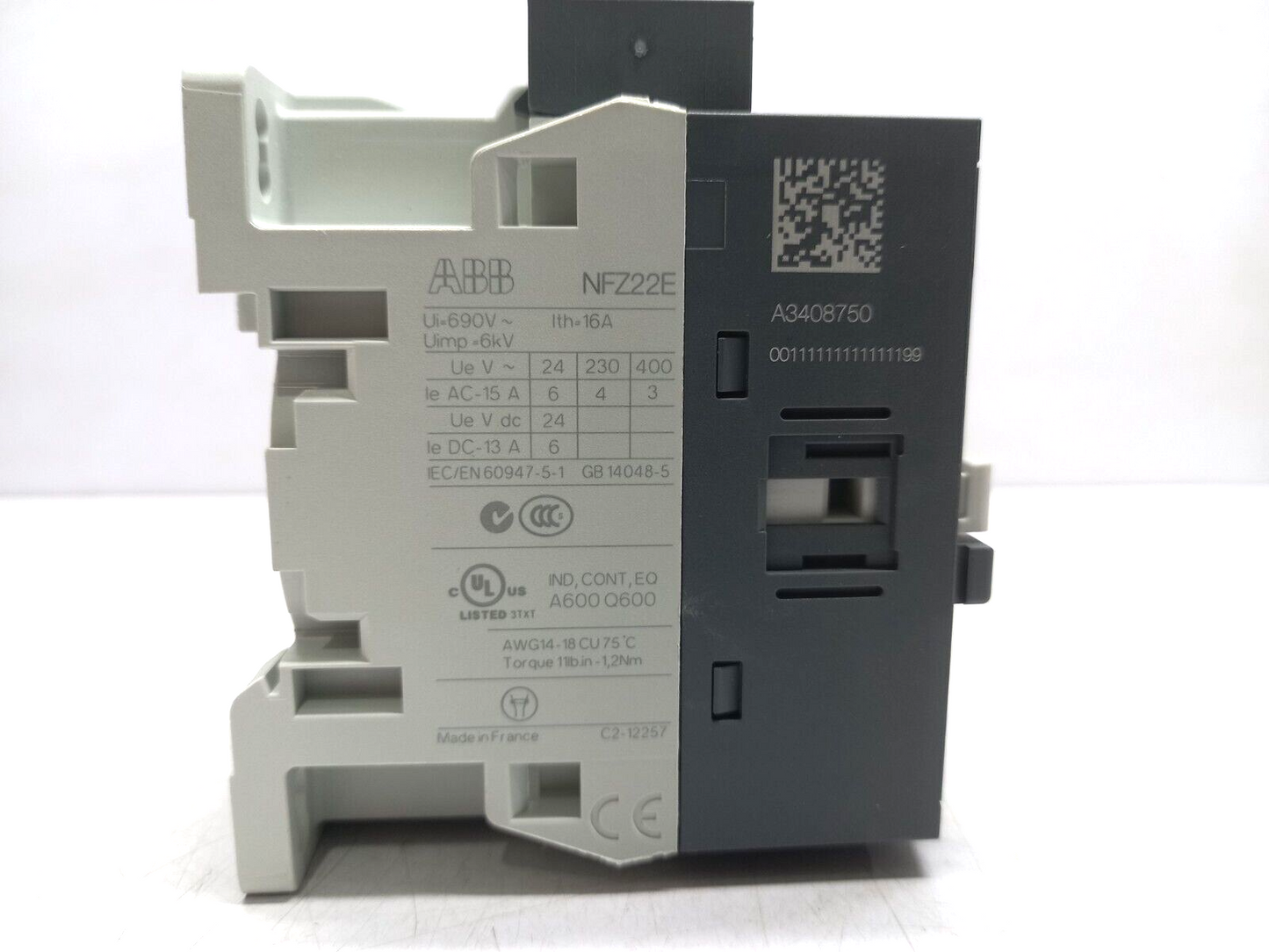ABB 1SBH136001R2122 Contactor NFZ22E-21 RS 7116281 24-60V 5060Hz 20-60VDC