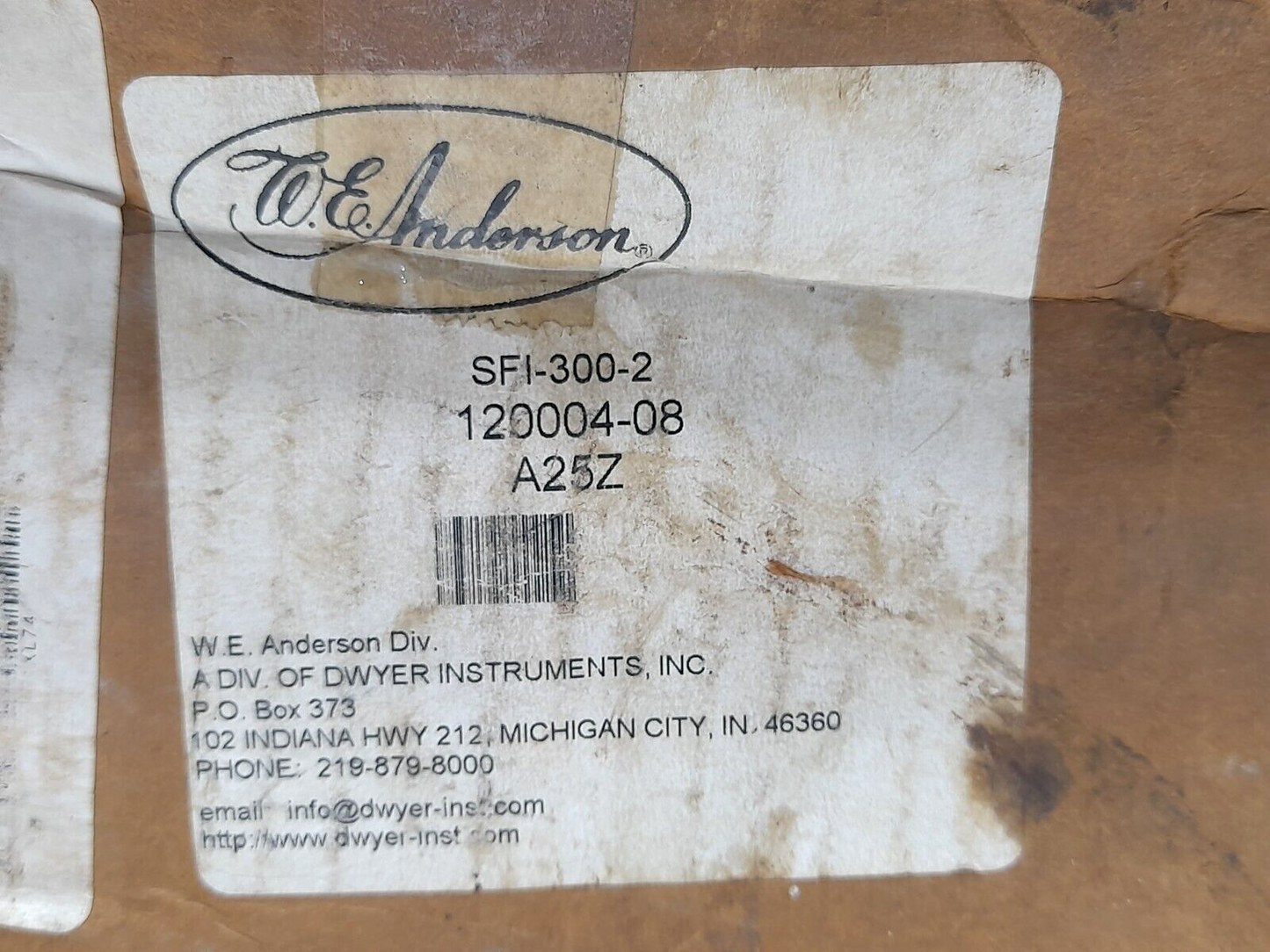 W E Anderson SFI-300-2 Midwest Sight Flow Indicator