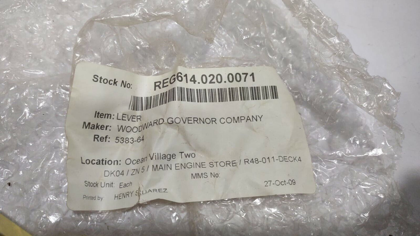 Woodward Governor Company 5383-64 Lever 538364
