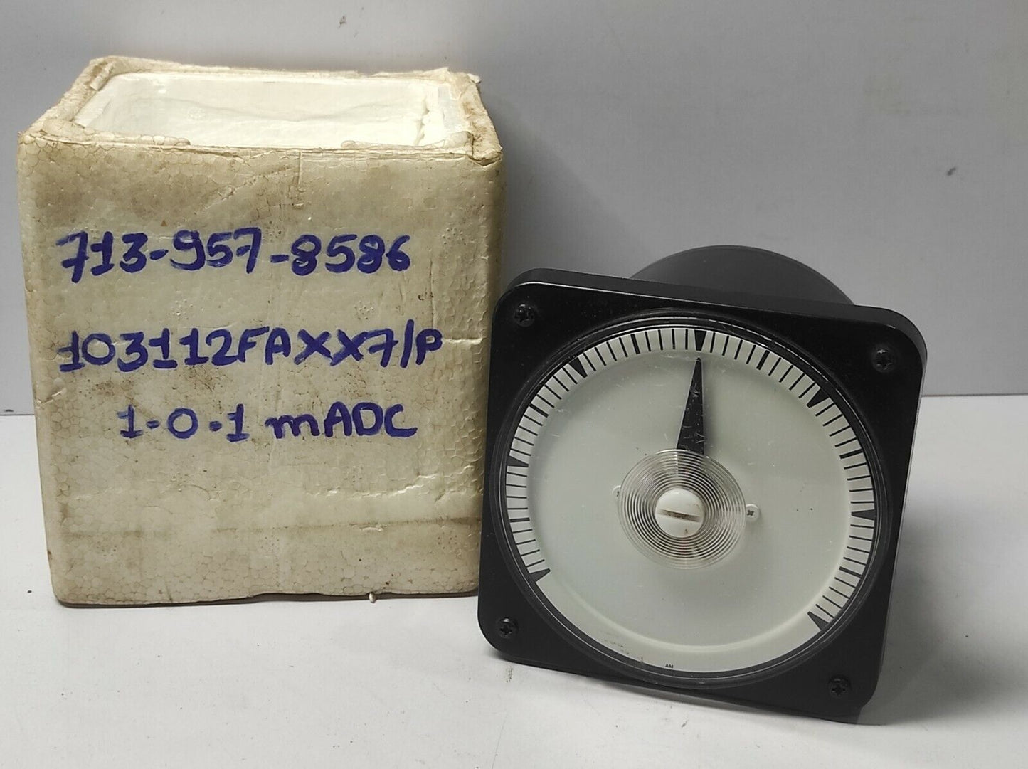 Yokogawa 103112FAXX7/P Blank Scale 1-0-1 mADC Meter 713-957-8586 Input 1-0-1 Mil