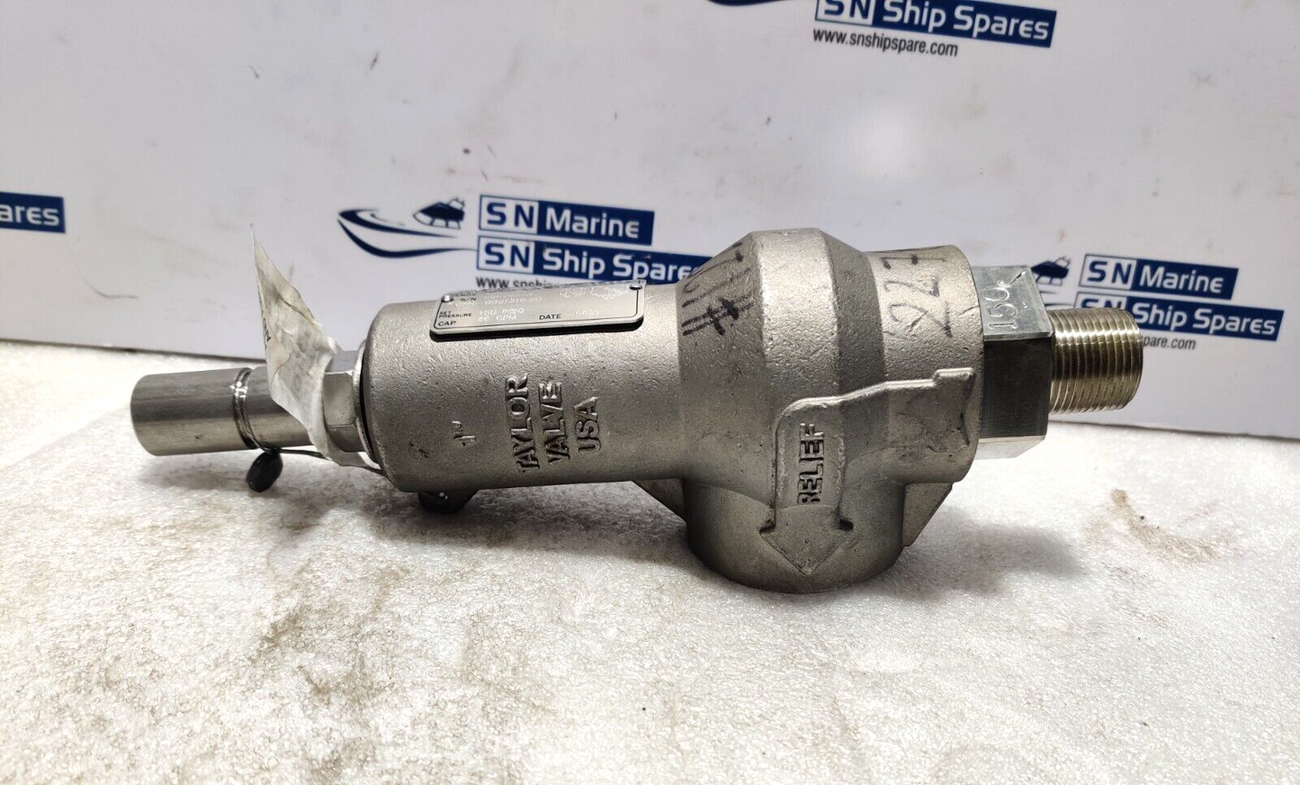 Taylor Valve T-8250-1 Relief Valve ¾ Size 126-190 Range 150Psig