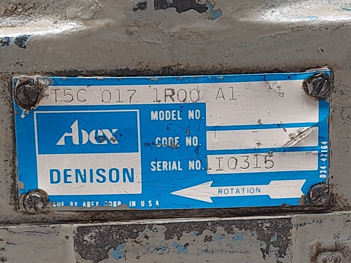 Abex Dension T5C 017 1R00 A1 Hydraulic Pump 934-48566