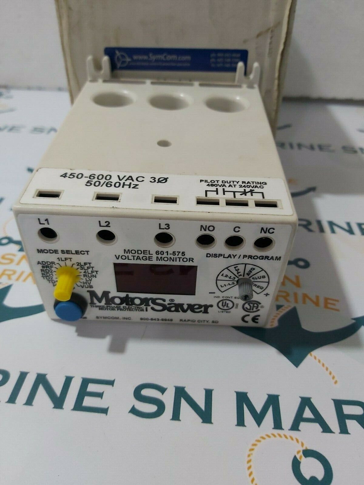 SYMCOM MOTOR SAVER 601575 VOLTAGE MONITOR