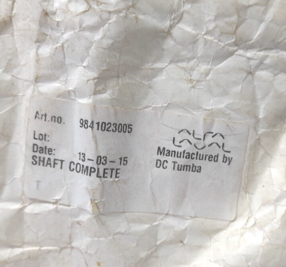 Alfa Laval 9841023005 Shaft Complete