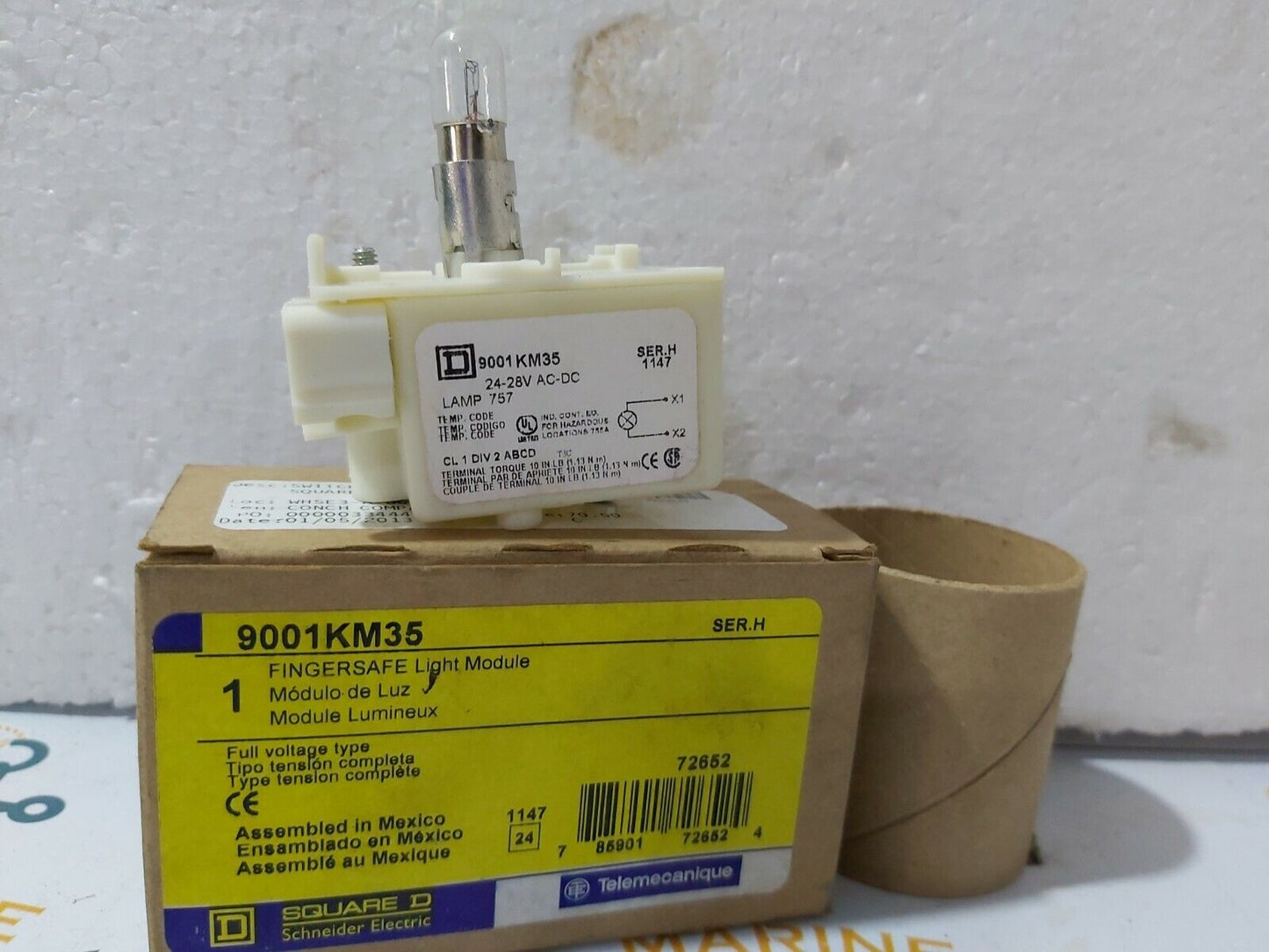 SQUARE D 9001KM35 FINGER SAFE LIGHT MODULE