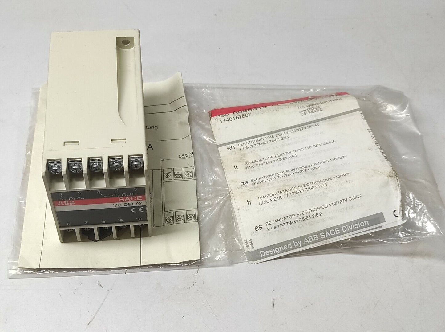 ABB 1SD A038319 R1 Electronic Time Delay 110/127V DC/AC ABB SACE YU Delay