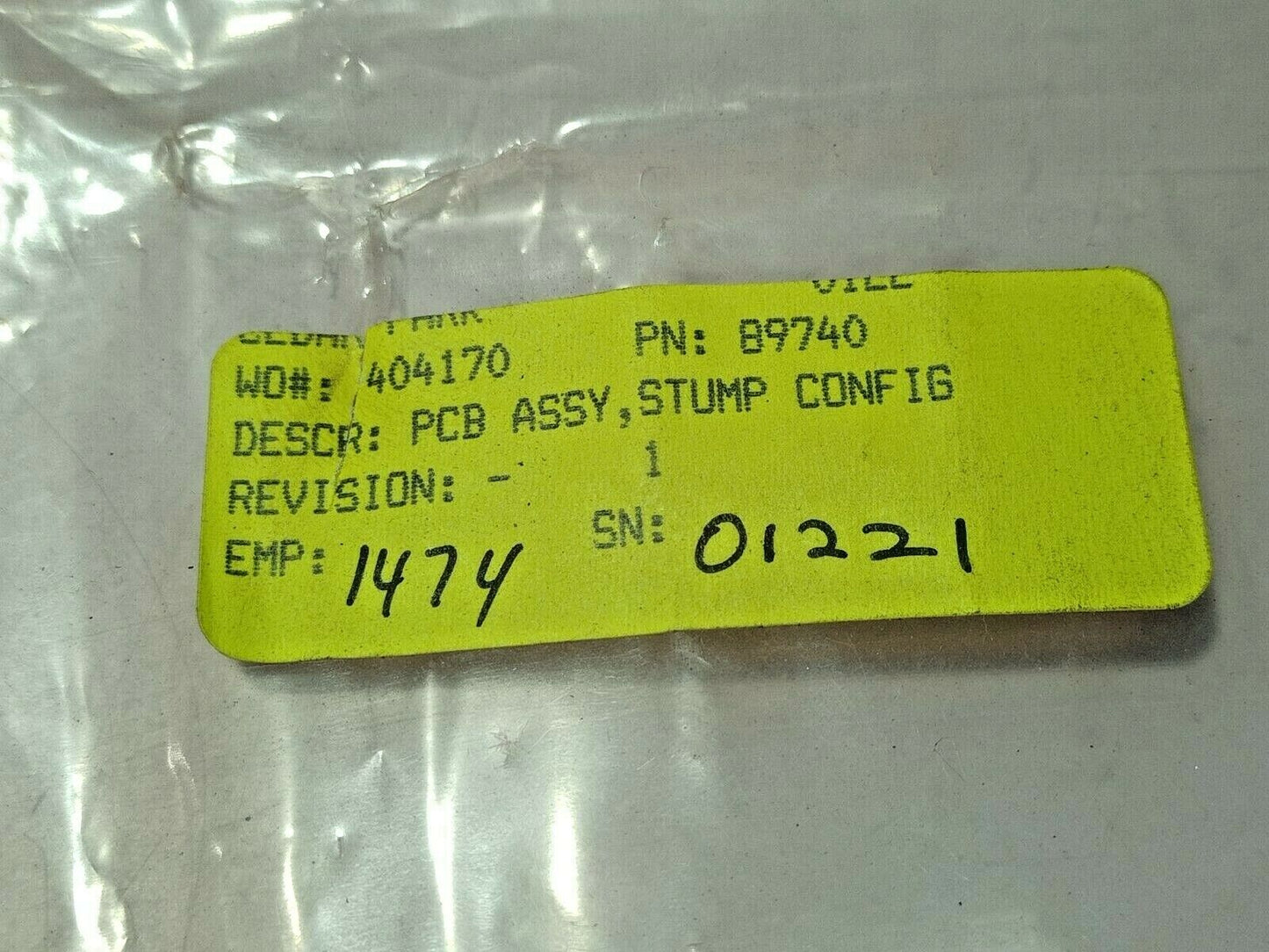 Varco Oil Tools 89743 Rev A PCB 89740 Stump Configuration Board