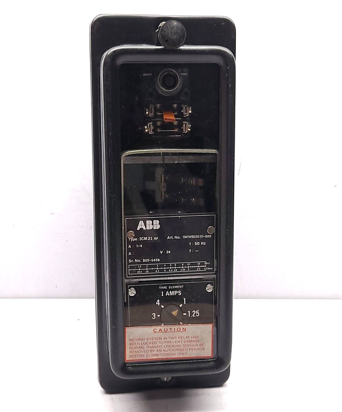 ABB ICM21 NP Inverse-Time Overcurrent Relay 1-4A 24V 50Hz 1MYN562613-ABD