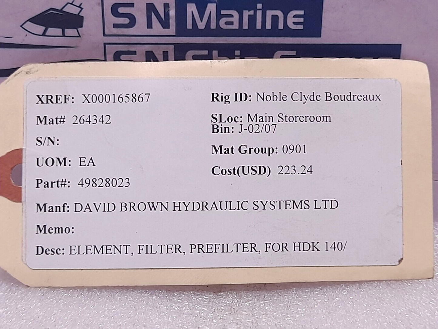 Zander 1070 XP Filter Element David Brown 49828023 1070XP
