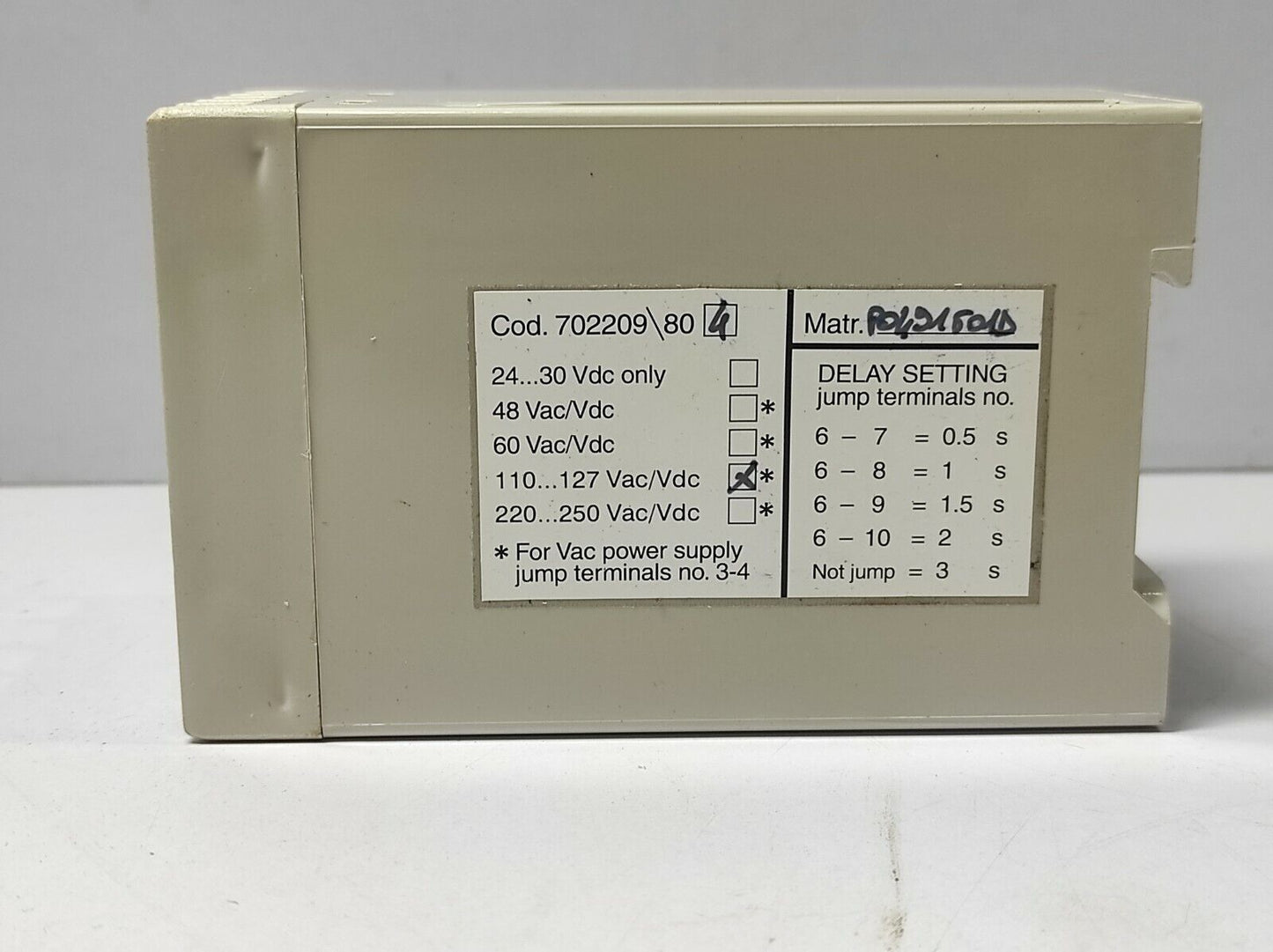ABB 1SD A038319 R1 Electronic Time Delay 110/127V DC/AC ABB SACE YU Delay