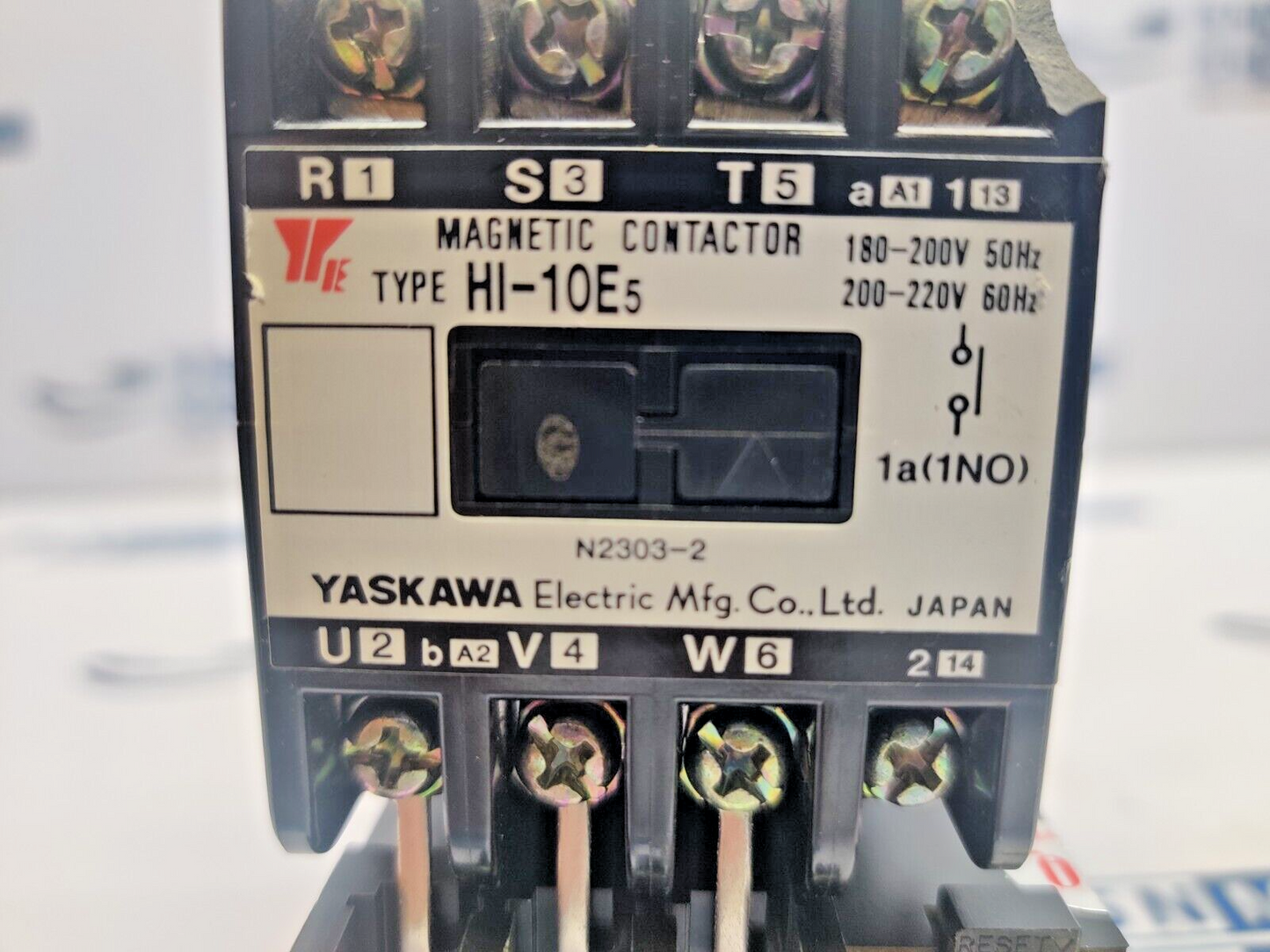 Yaskawa Electric HI-10E5 Magnetic Contactor 180-200V 50Hz 200-220V 60Hz 1a(1NO)