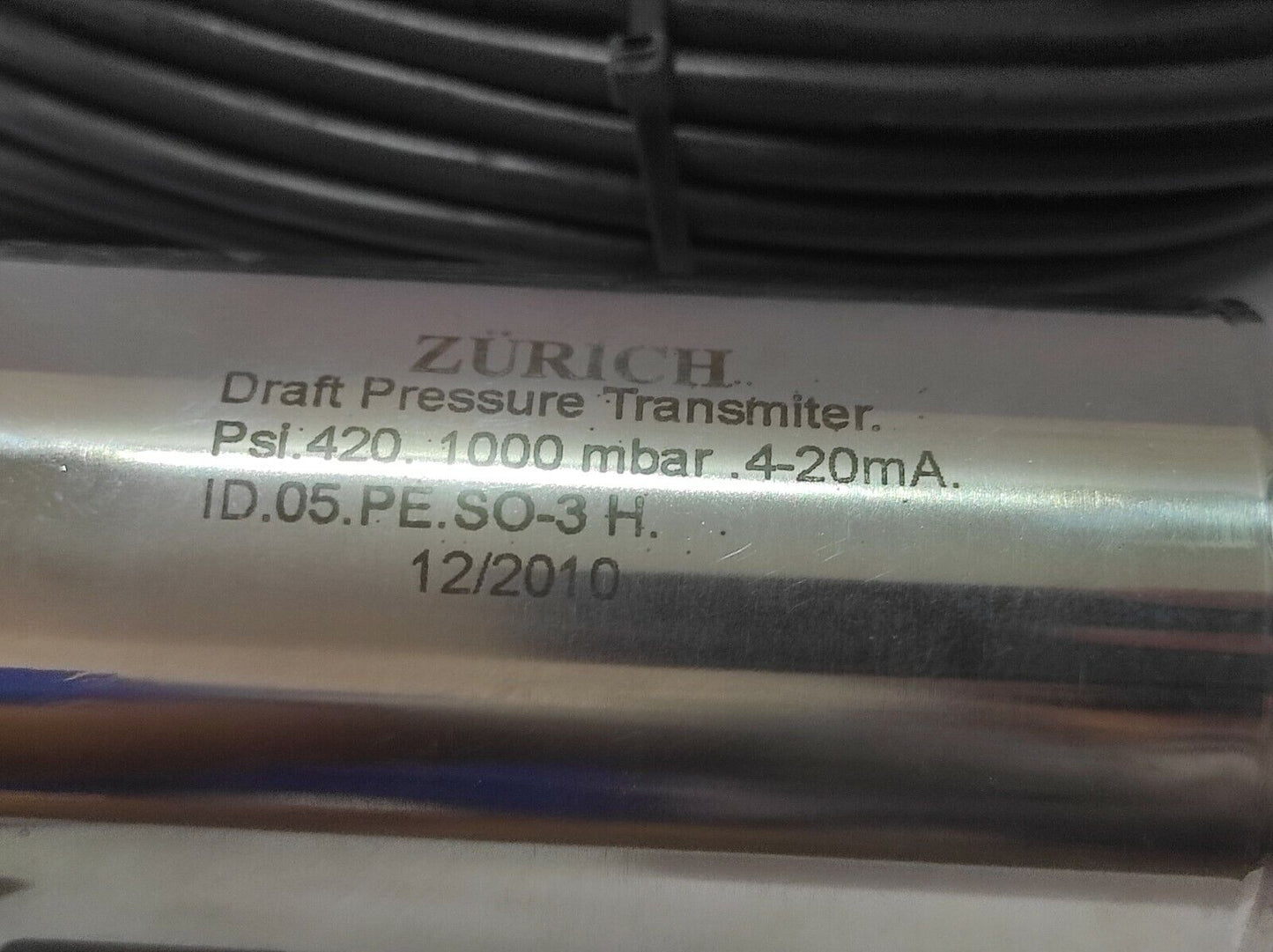 Zurich Draft Pressure Transmitter ID.05.PE.SO-3 H ID05PESO3H Psi 420 1000mbar