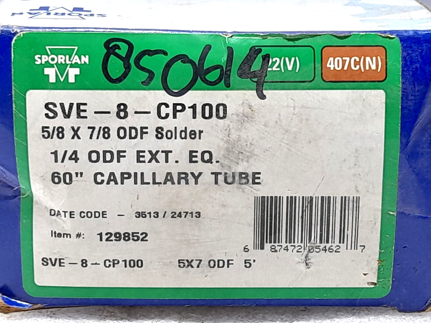 Sporlan SVE-8-CP100 Thermostatic Expansion Valve Quincy QVA-000390