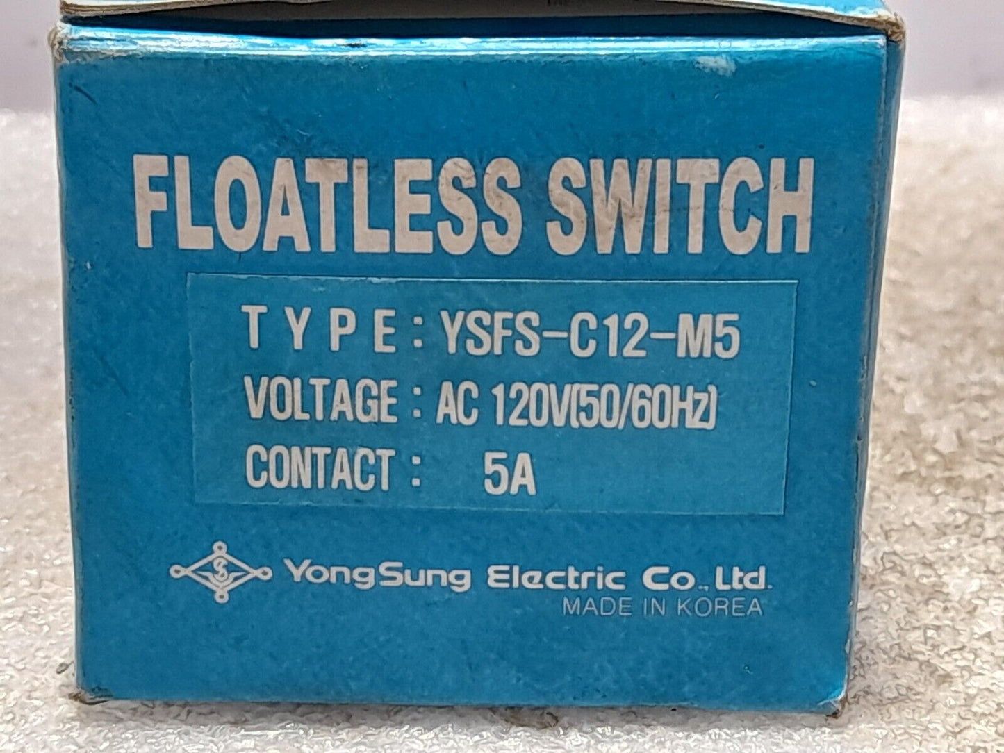Yongsung YSFS-C12-M5 Floatless Switch 120V 50/60Hz Contact 5A 220VAC