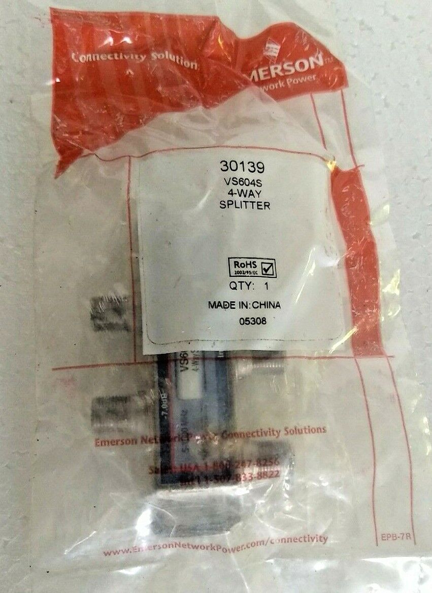 30139 Emerson VS604S 4-Way Splitter 5-1000 MHz Viewsonics