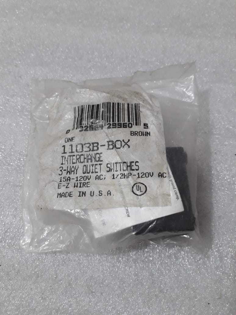 5 PCS LOT SALE EAGLE 1103B-BOX INTERCHANGE 3-WAY QUIET SWITCH 15A-120V NEW