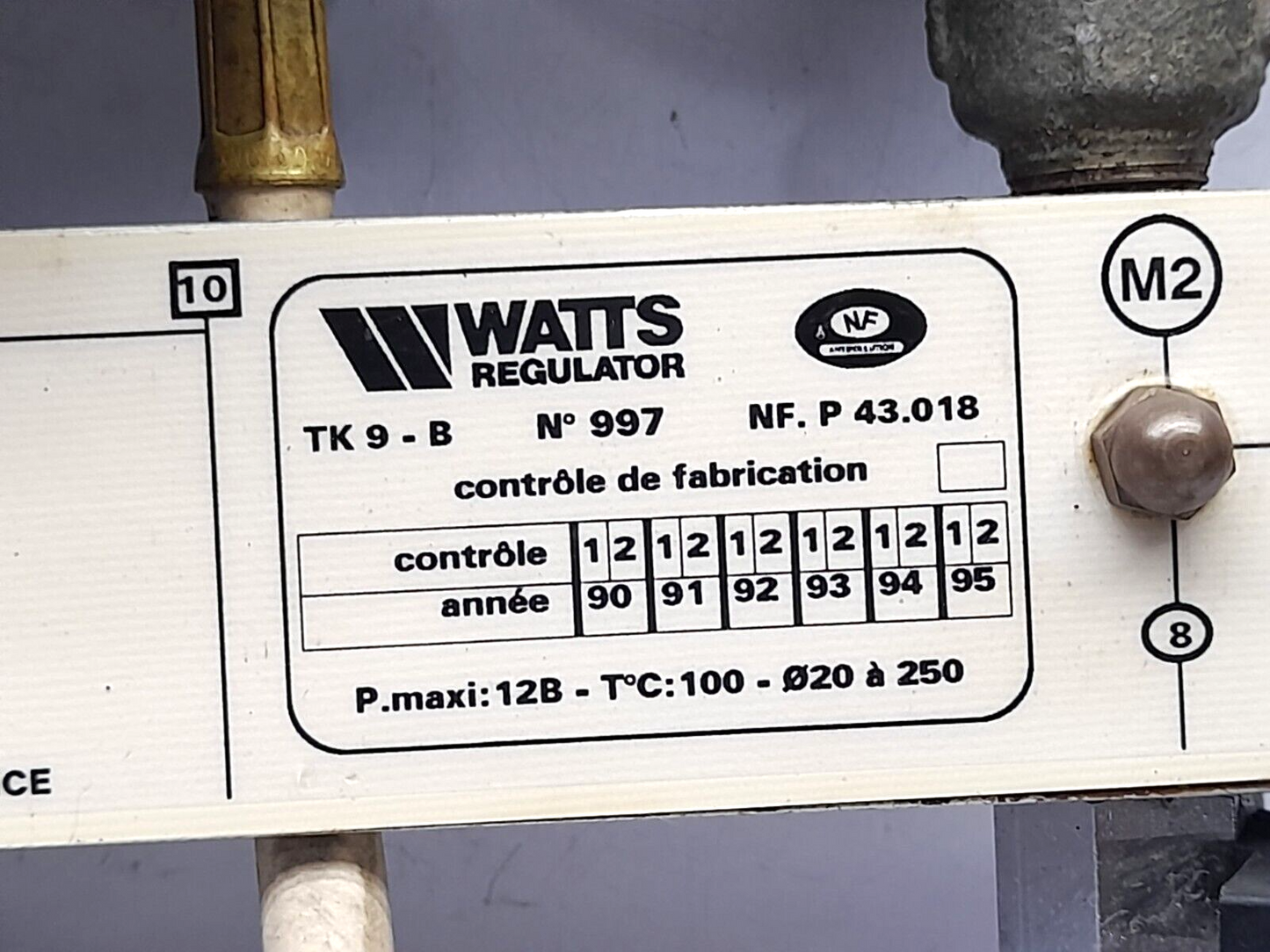Watts Regulator TK 9-B Backflow Preventer Control Manifold Assembly TK9B