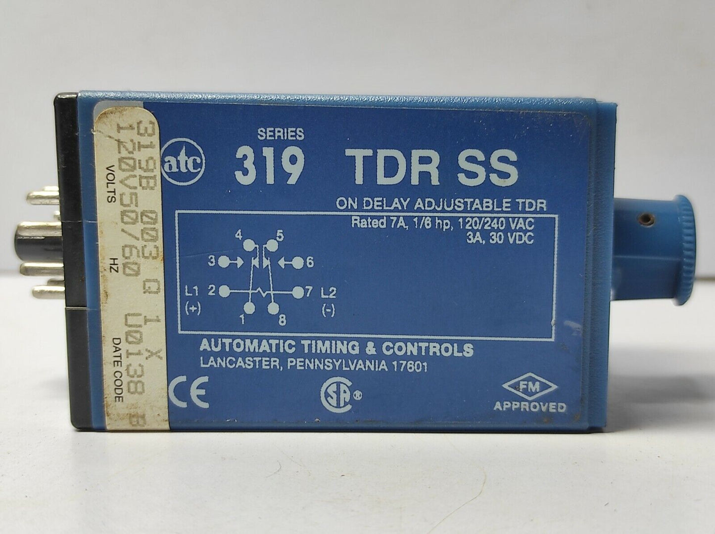Automatic Timing & Controls ATC Series 319 TDR SS Time Delay Relay