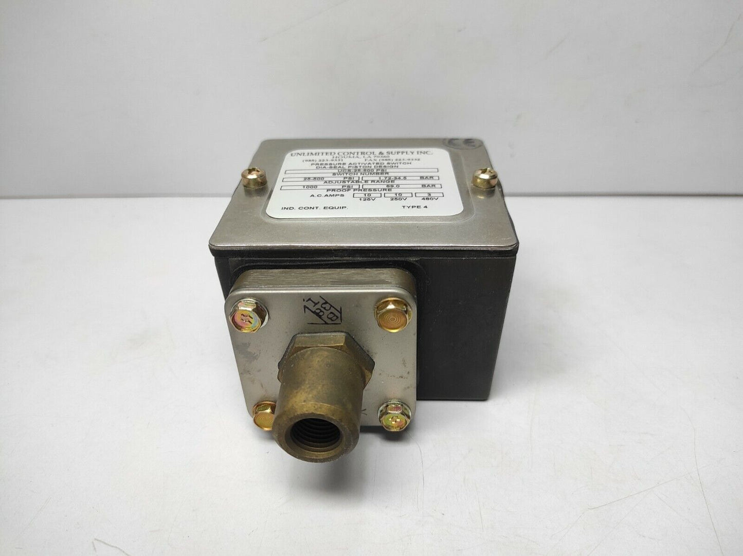 Unlimited Control & Supply UCS-25-500-PSI Pressure Activated Switch