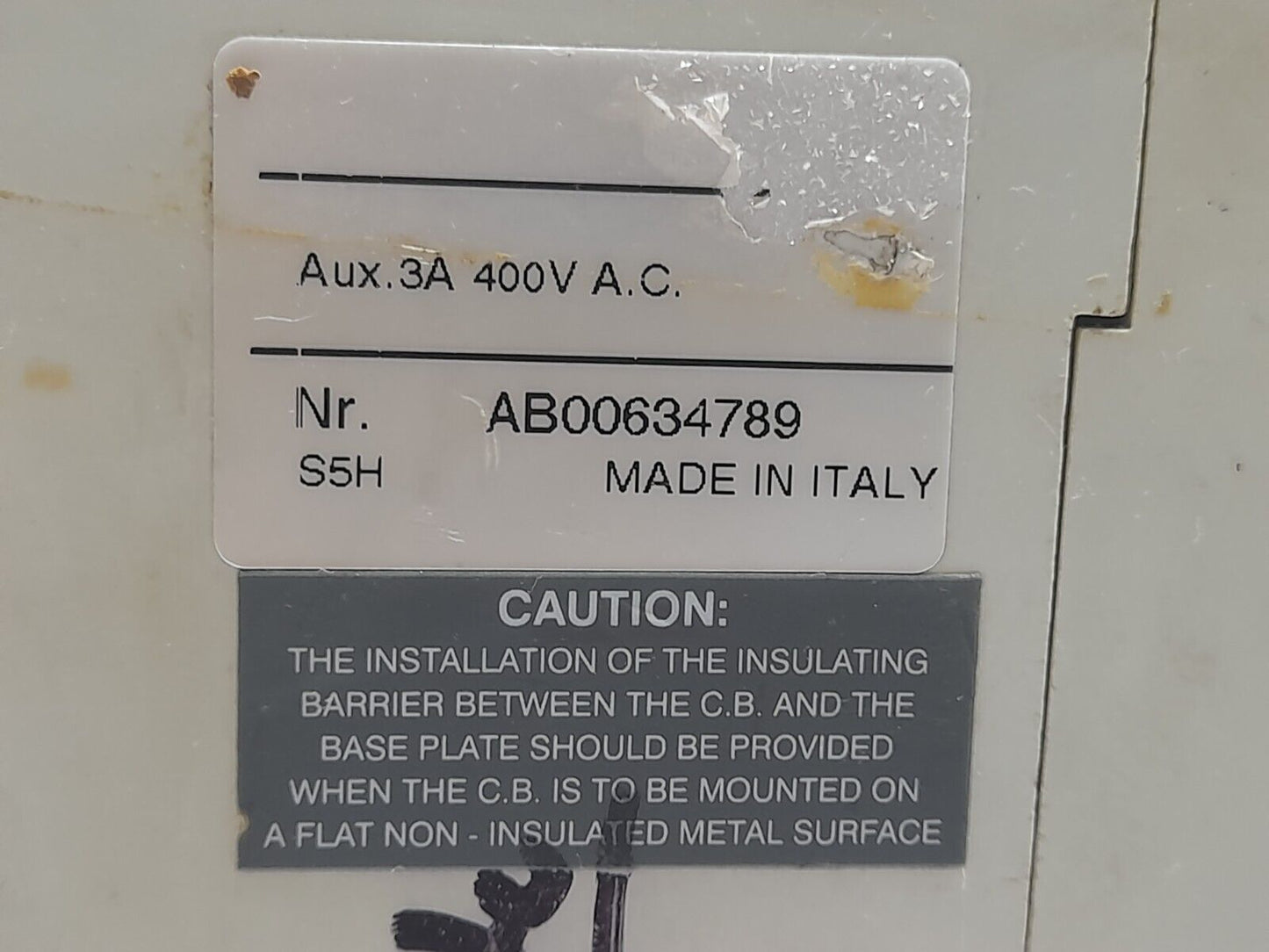 ABB SACE S5 S5H Circuit Breaker 300A 3P 600VAC 600VDC