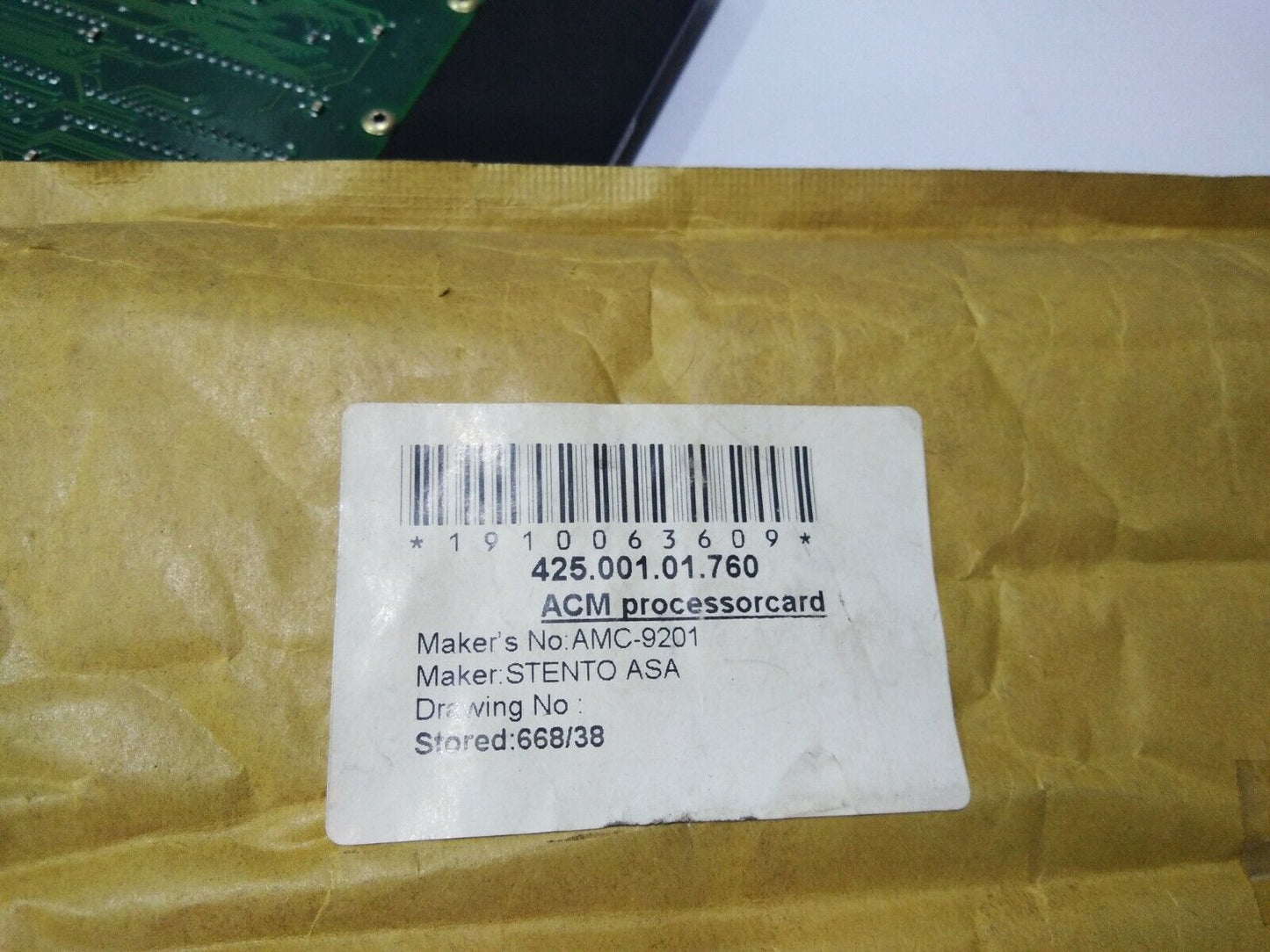 ZENITEL AMC 1009201000 PCB VERSION 0826 ACM PROCESSSORCARD STENTO ASA AMC-9201