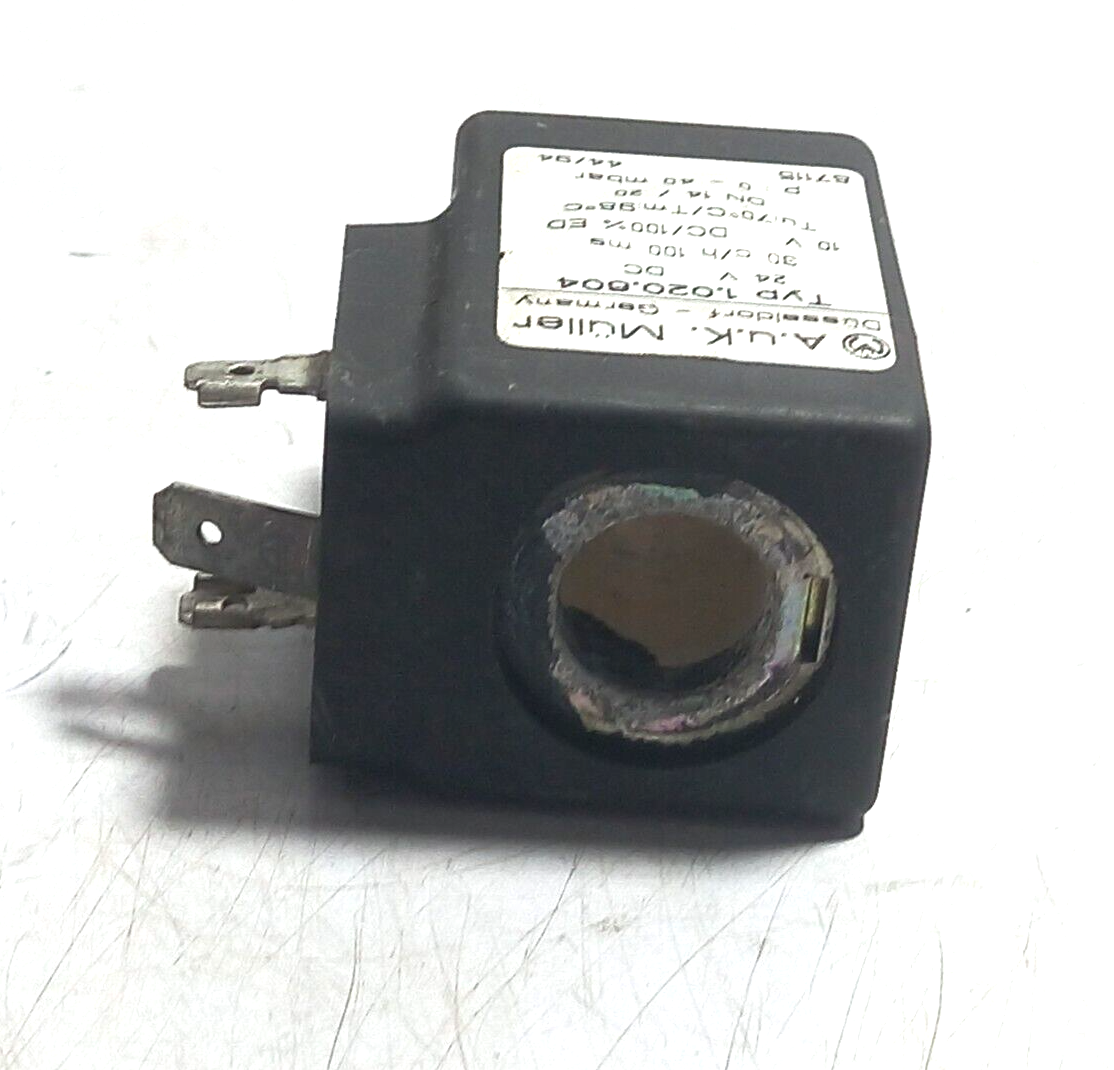 A.U.K. MULLER 1.020.604 Coil 24VDC 30 c/h 100 ms 10V DC/100% ED P 0-40 mbar