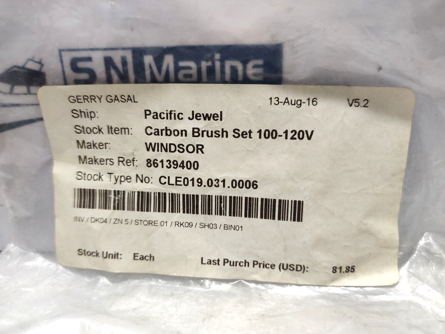 Windsor 86139400 Sensor Vaccum Motor 05117S Carbon Brush Set 100-120V 6 Pcs /Lot