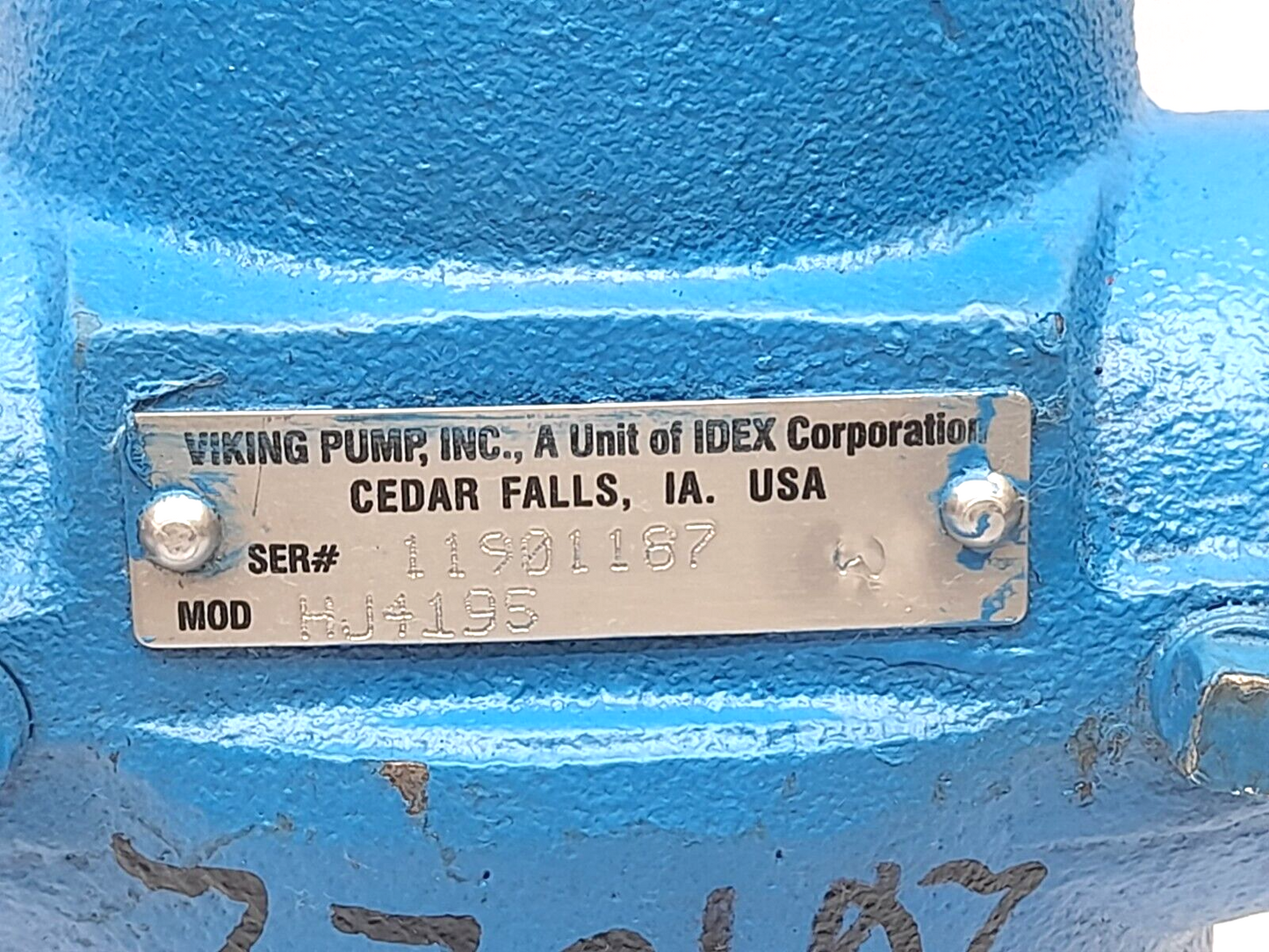 Viking HJ4195 Pump NOV 20011016 20 GPM Flow Rating Pump
