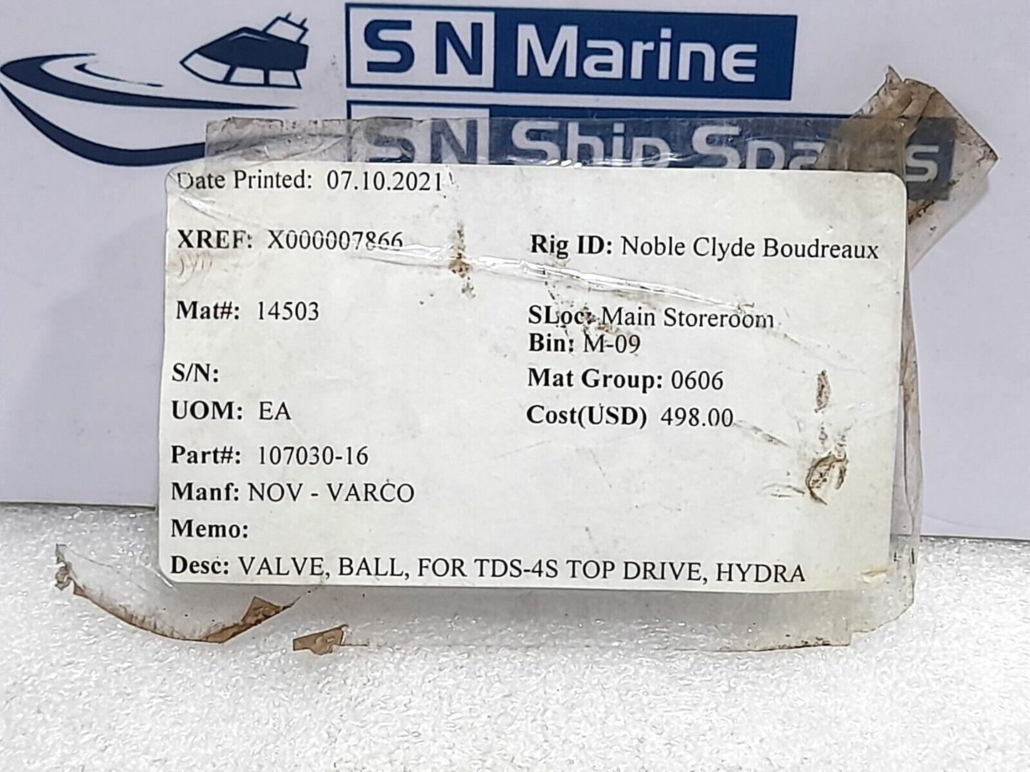 Stauff MHA BBV25160001M Ball Valve Max PSI 5000 PN315 & Seal Kit MBBV-16-01-M