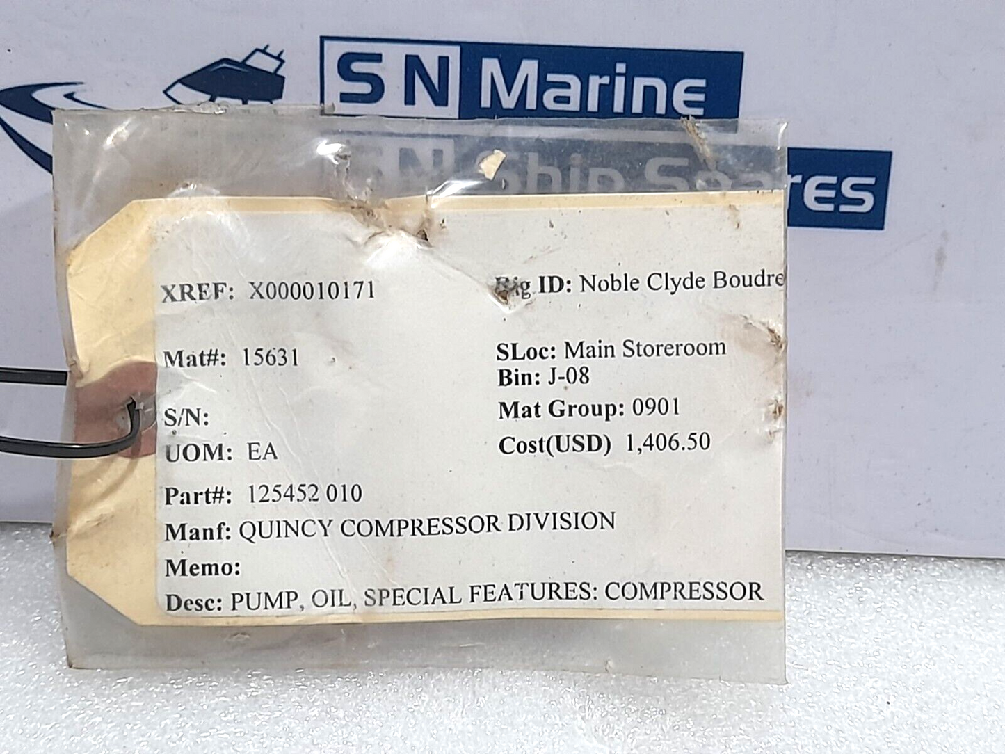 Tuthill 5C2FA-C-A Gear Pump Quincy 125452-010 Oil Pump 04248 5C22 1.5