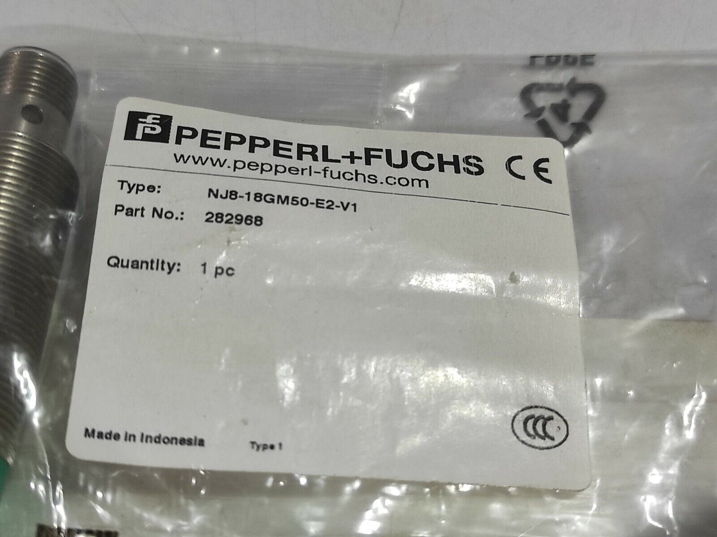 Pepperl Fuchs NJ8-18GM50-E2-V1 282968 Inductive Sensor NJ818GM50E2V1