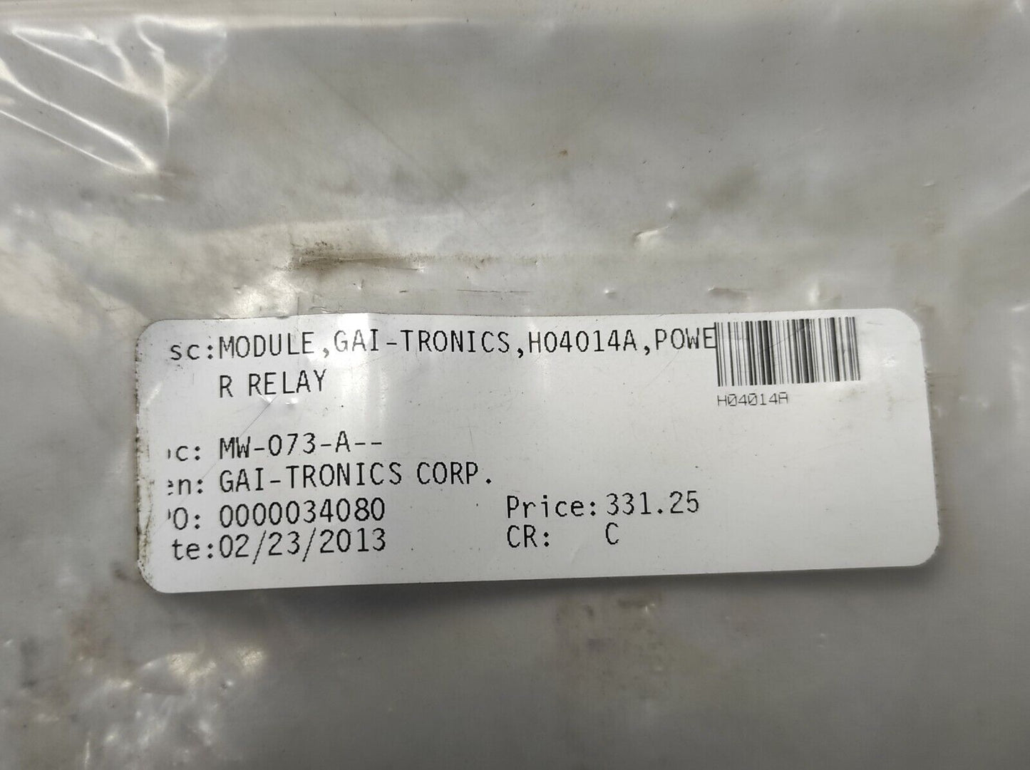 Gai Tronics 69503-001 Power Relay Module 69503001