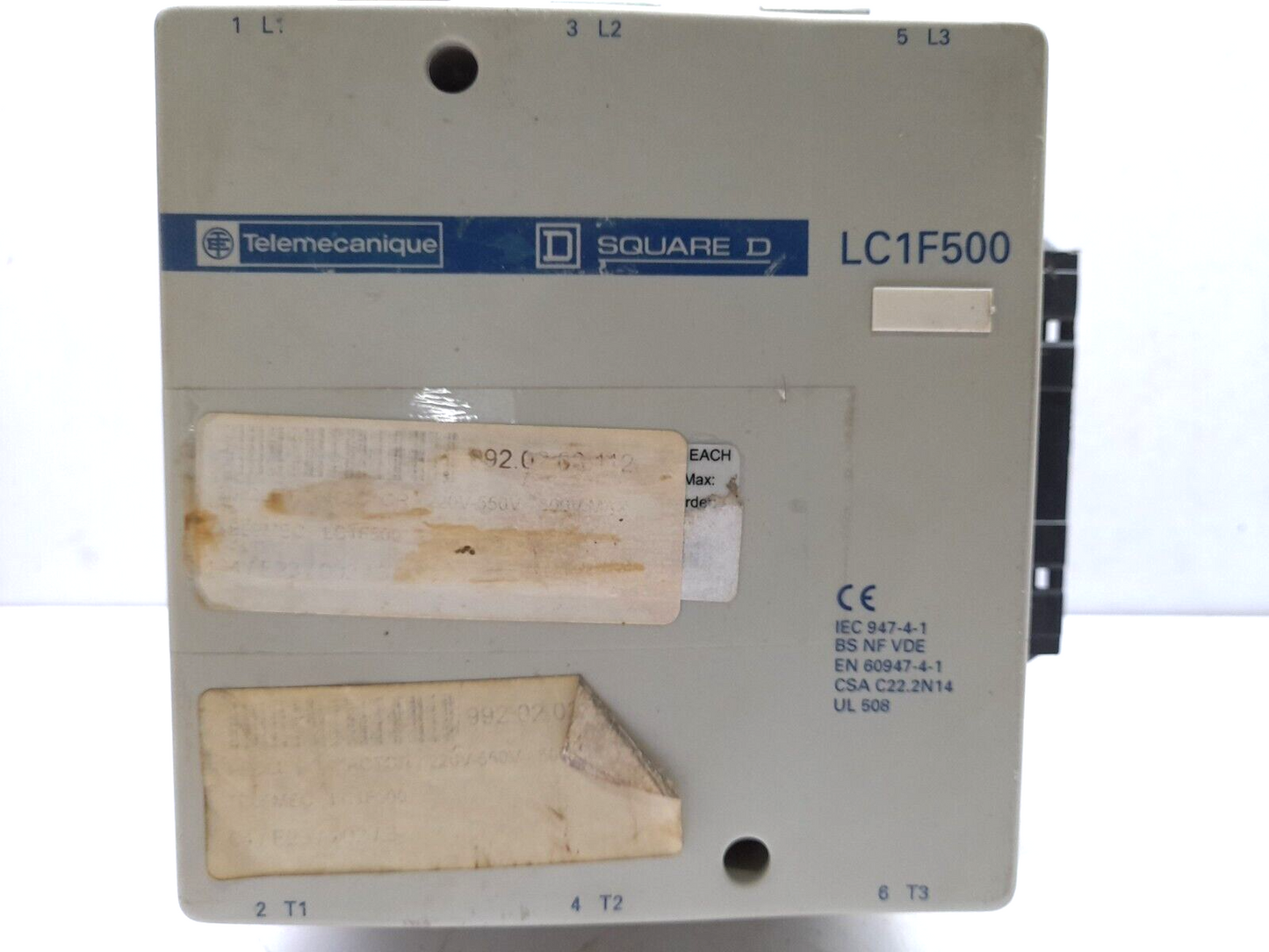 Telemecanique Square D LC1 F500 Contactor Without Coil LC1F500