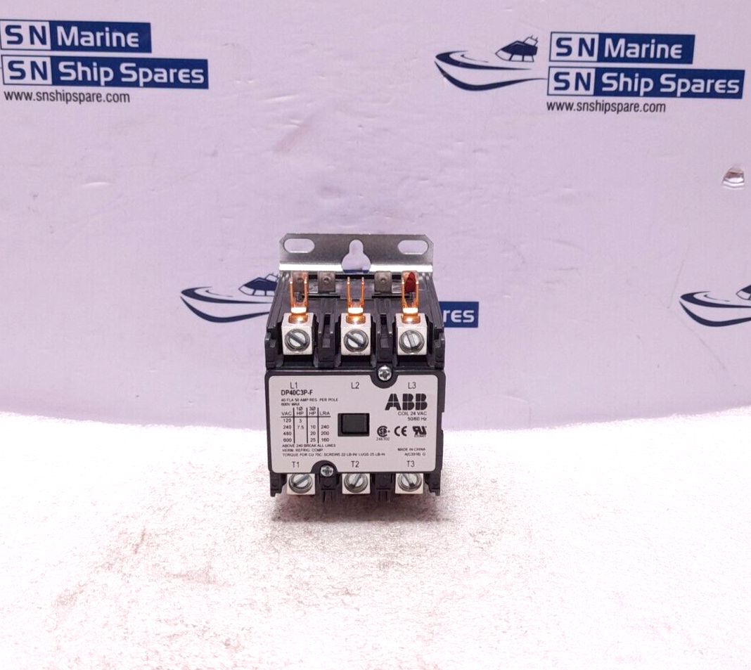 ABB DP40C3P-F Definite Purpose Contactor 3P 24VAC 50/60Hz NOV 1049327